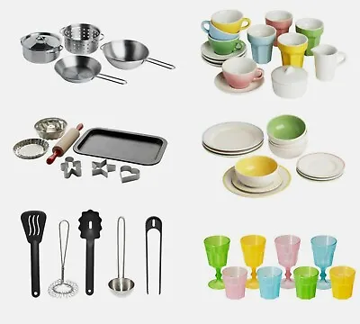 £10.99 • Buy IKEA Duktig Kids Children's Kitchen Toy Cups Plate Bowl Cookware Baking Tea Set 