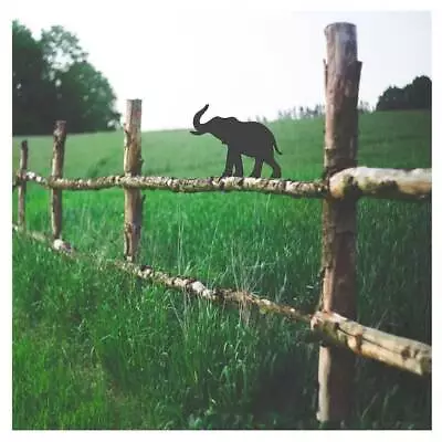 Elephant Metal Fence Topper – Garden Décor • £16.99