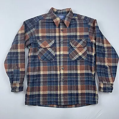 Vintage 70s Pendleton Flannel Made In USA Men’s Medium Multicolor Plaid • $49.99