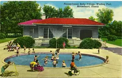 Pennsylvania Baby Village - Wading Pool - Mooseheart IL Illinois - Pm 1971 • $2.49