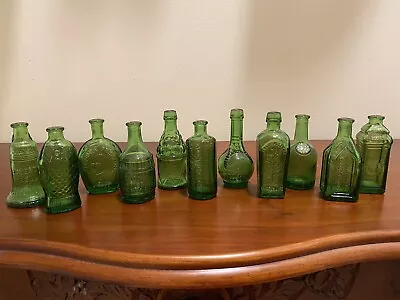 Set Of 11 Wheaton NJ Miniature Replica Glass Bottles With Liberty Bell! • $25