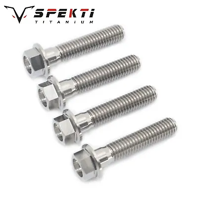 Spekti Titanium M6x1.0 Hex Flange Alloy Bolts Motorcycle Crankcase Bolts 8-100mm • $12.03