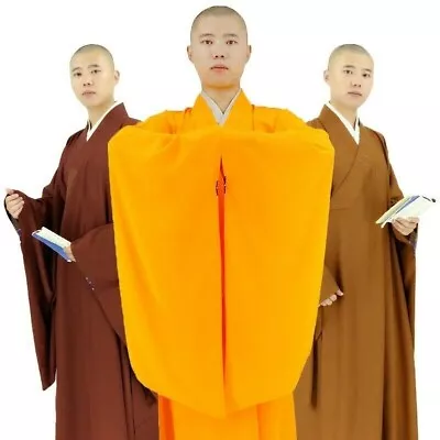 Mens Shaolin Buddhist Monk Dress Meditation Haiqing Robe Kung Fu Suit Unisex Art • $46.57