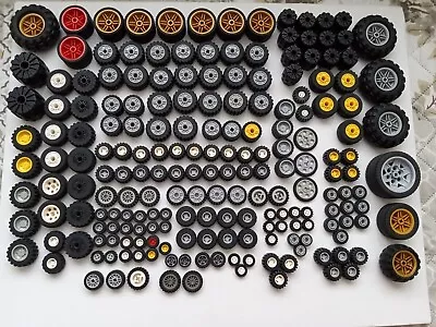  Lego Wheels And Tires Lot  - Many Sizes For Vehicles Technic Robotics • $19.99