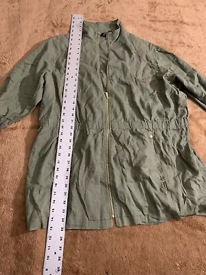 Ellen Tracy Womens Green Jacket 2XL Zip Front W/Pockets • $14.99