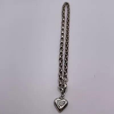 Vintage S O Sterling Silver Heart Bracelet Adjusts To Any Size • $9.99