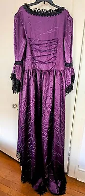 Purple Gown Costume Size XXL Renaissance Georgian Masquerade Wedding Gothic • $110