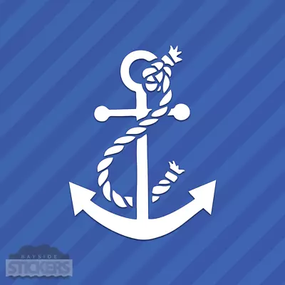 Boat Anchor With Rope Vinyl Decal Sticker • £11.56