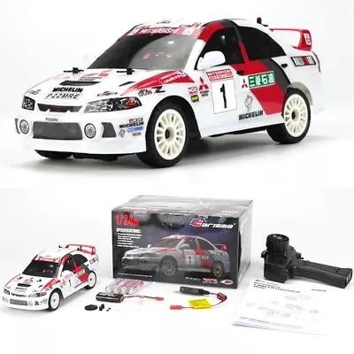 Carisma 86868 1/24 GT24 Mitsubishi Lancer EVO 4 WRC Rally Car • $146.99