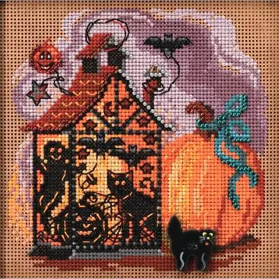 DIY Mill Hill Haunted Lantern Halloween Button Bead Cross Stitch Picture Kit • $20.95