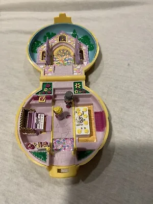 Polly Pocket Nancy’s Wedding Day Shell Compact 2 Mini Dolls Vtg 1989 • $27