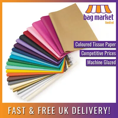 Coloured Tissue Paper 18gsm - Acid Free | 20  X 30  (500x750mm) | Packing/Gift • £24.99