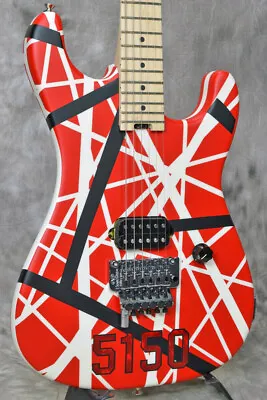 EVH Striped Series 5150 Red With Black And White Stripes Van Halen • $1532.94