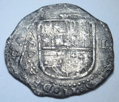 $324.95 • Buy 1556-1598 Double Struck Spanish Silver 1 Reales Philip II 1500's Pirate Cob Coin