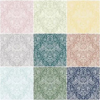 Holden Harlen Woodland Damask Wallpaper Animals Flowers Leaves - Choose Colour • £2.99