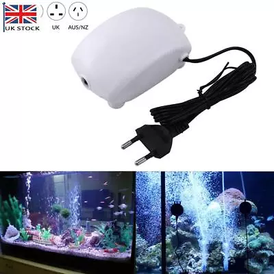 £8.09 • Buy Silent Single Valve Aquarium Air Pump Fish Tank Oxygen Air Pump Tropical Marine