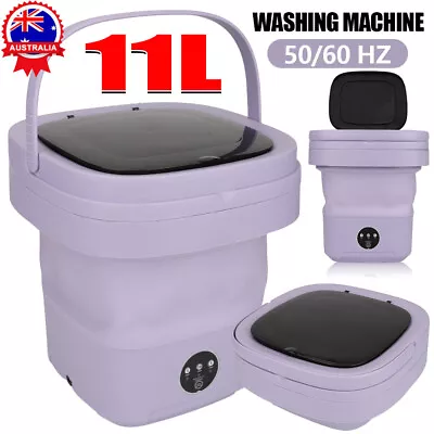 Portable 11L Socks Underwear Mini Washing Machine Folding Tub For Camping Travel • $47.89