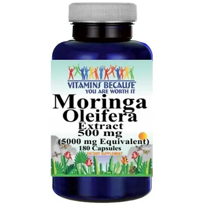 Moringa Oleifera Extract 5000mg - 180 Capsules By Vitamins Because • $17.44