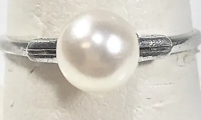 Mikimoto Vintage Sterling 925 7.45 Mm Cultured Pearl Ring (c471a) • $299.99