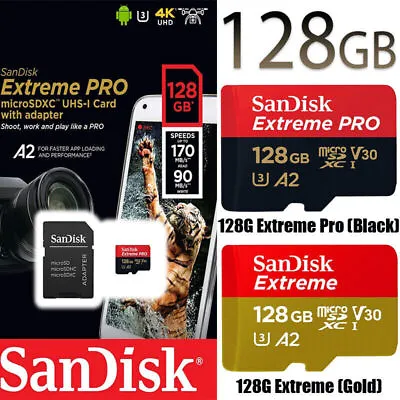 SanDisk Untra Micro SD Extreme Pro 128GB 256GB Class 10 SDHC SDXC A2 Memory Card • £16.79