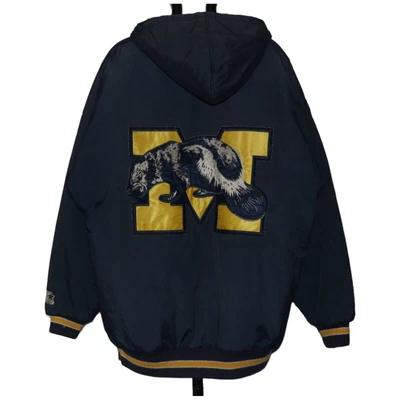 £89.99 • Buy STARTER Michigan Wolverines Go Blue VTG 90s Navy/Yellow Padded Bomber Jacket, XL