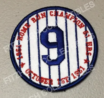 Sale: Roger Maris Yankees Retired Jersey Number 9 Home Run Champion Patch • $4.95