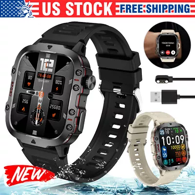 Smart Watch Military Tactical Men Sport Heart Rate Fitness Tracker Wristwatch*US • $26.98