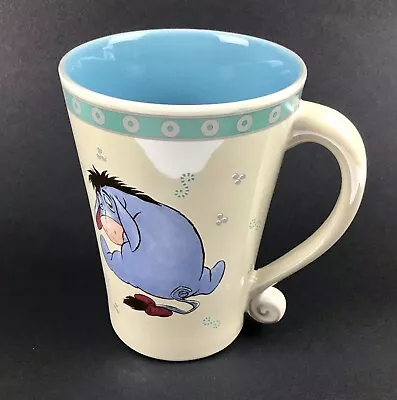 Disney Store EEYORE Winnie The Pooh Beige/Aqua Coffee Mug Cup • $25