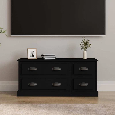 $145.53 • Buy TV Cabinet Black 100x35.5x45 Cm Engineered Wood