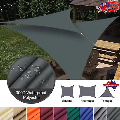 $52.79 • Buy Extra Heavy Duty Sun Shade Sail Outdoor Waterproof Canopy Awning Shade Cloth