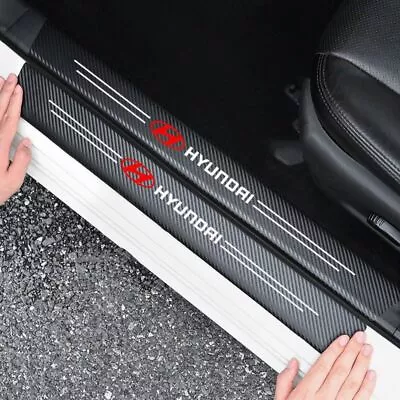 4Pcs Car Threshold Strip Door Plate Sill Scuff Cover Sticker Decals For Hyundai • $13.99