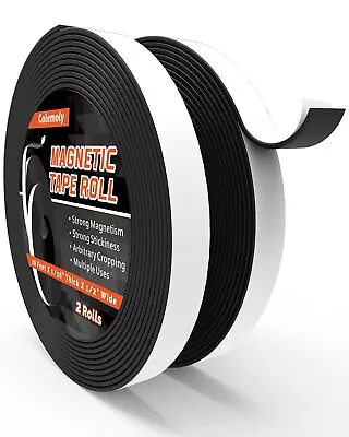 Magnetic Tape Roll 32ft 2 Rolls Flexible Magnet Strips With Strong Adhesive Back • $8.31
