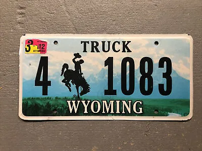 $7.99 • Buy Vintage  Wyoming License Plate Bucking Bronco 4-1083 Truck 2013 Sticker.
