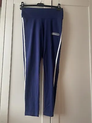 Adidas  Blue Yoga Gym Running Leggings Size UK 10  7/8 Length • £8