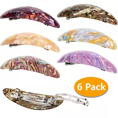 6 Beautiful Lines Retro Classic Large Barrettes Hair Pins Hair Clips For Women • $10.99