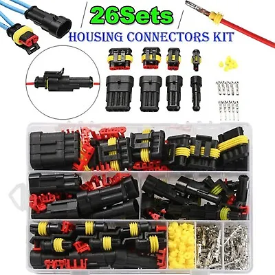 $13.95 • Buy 352Pcs 1-4 Pin Car Automotive Wire Connector Plug Kit Waterproof Electrical Set