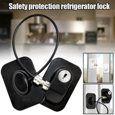$11.45 • Buy Refrigerator Lock With Keys Fridge Cabinet Window Door Drawer Kids Safety Lock