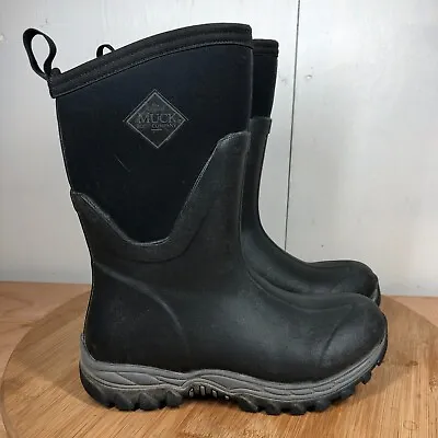 £38.27 • Buy Muck Boots Womens 7 Black Rubber Rain Garden Mud Shoes Mid Calf Waterproof
