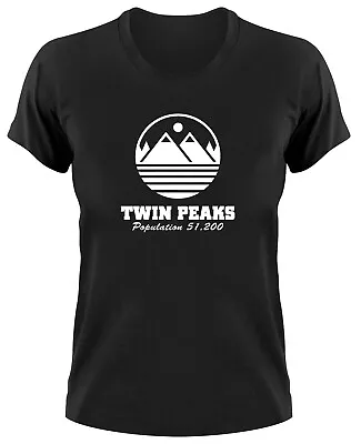 Twin Peaks Fan Ladies Girlie Welcome David Lynch TV Series Logo Fanshirt • £19.16