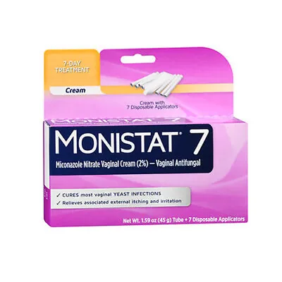 MONISTAT Vaginal Antifungal Cream With Disposable Applicators 7 Each By Emerson • $16.50