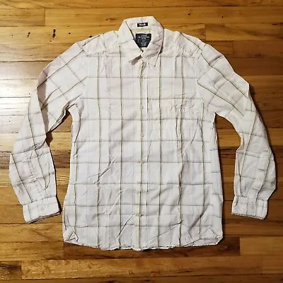 $7.99 • Buy H&M Label Of Graded Goods L.O.G.G. Long Sleeve Button Up Shirt White Men's Small
