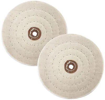 2pk 6 Inch Buffing Wheel For Bench Grinder White Soft Disc For Polishing Metal • $19.47