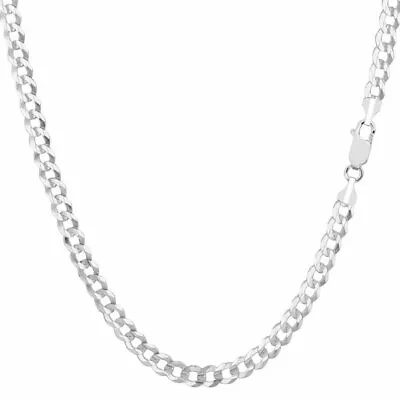 14K Solid White Gold Cuban Link Chain Necklace 2MM Men's Women 16 -30  • $159.99