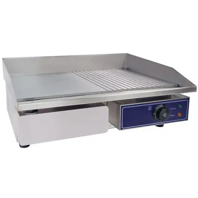 £148 • Buy Electric Griddle Flat & Groove Grill BBQ Countertop Commercial Hot Plate 3000W
