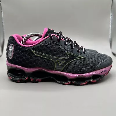 Mizuno Wave Prophecy 4 Running Sneaker Shoes Pink Gray Mesh Womens Size 6.5 • $69.99