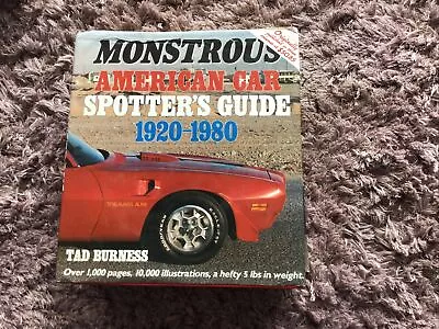 Monstrous American Car Spotter's Guide... Burness Tad • £35