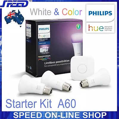 Philips Hue White & Color Ambiance - Starter Kit A60 10W- E27 - WiFi APP Control • $269