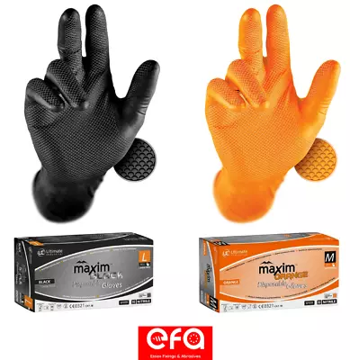 Heavy Duty Maxim Gloves Fishscale Gloves 50 Pieces Mechanic Garage Auto • £11.99