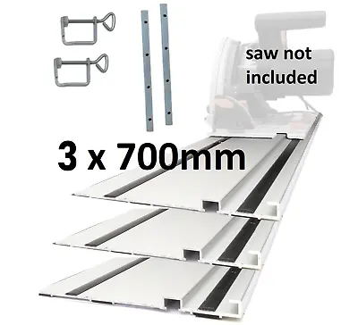 £69.95 • Buy 3 X 700mm Plunge Circular Saw Guide Rail Track Fits Bosch Makita Others HQ
