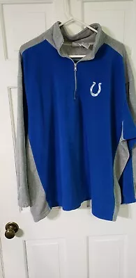 Vintage Indianapolis Colts The Edge Stitched Zipup Pullover Sweatshirt SZ XL! • $19.99